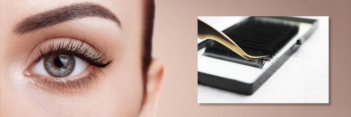 foto close olhos da modelo com destaque para os cílios fio a fio